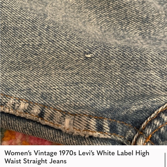 Women’s Vintage 1970s Levi’s White Label High Waist Straight Jeans sz 26 - Picture 9 of 9